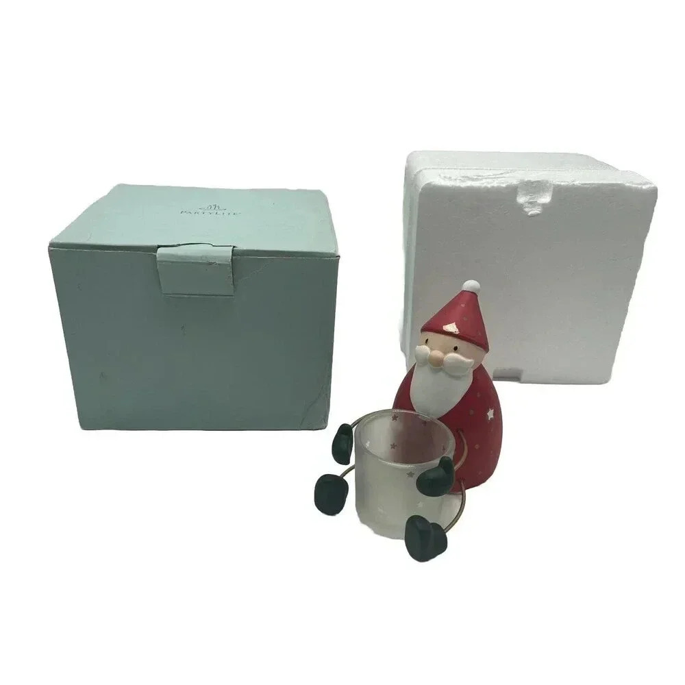 Partylite Holiday Cheer Votive Holder Santa With Original Box P9630 Christmas